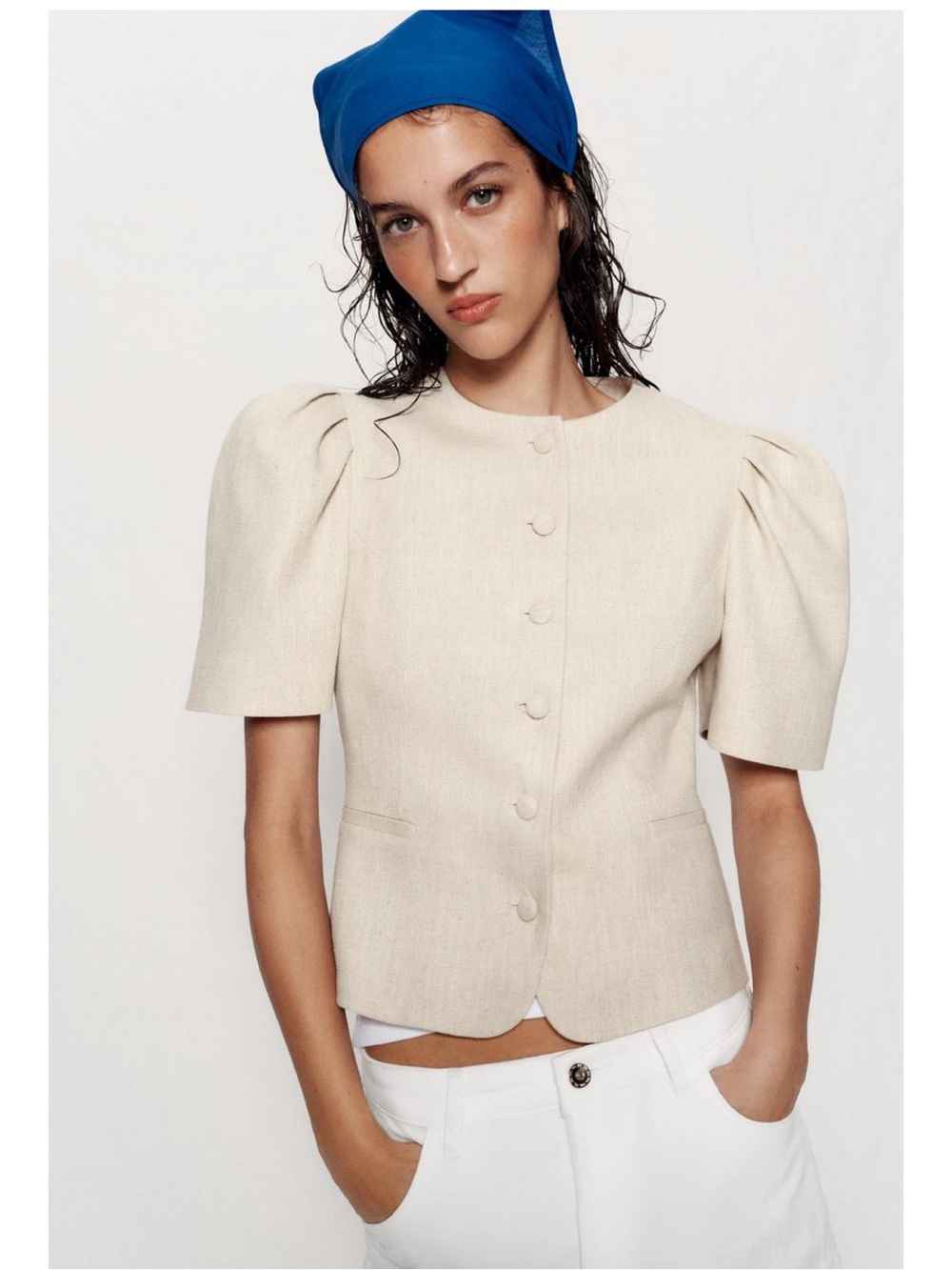 Zara Puff-Sleeve Blazer